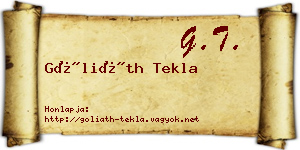 Góliáth Tekla névjegykártya